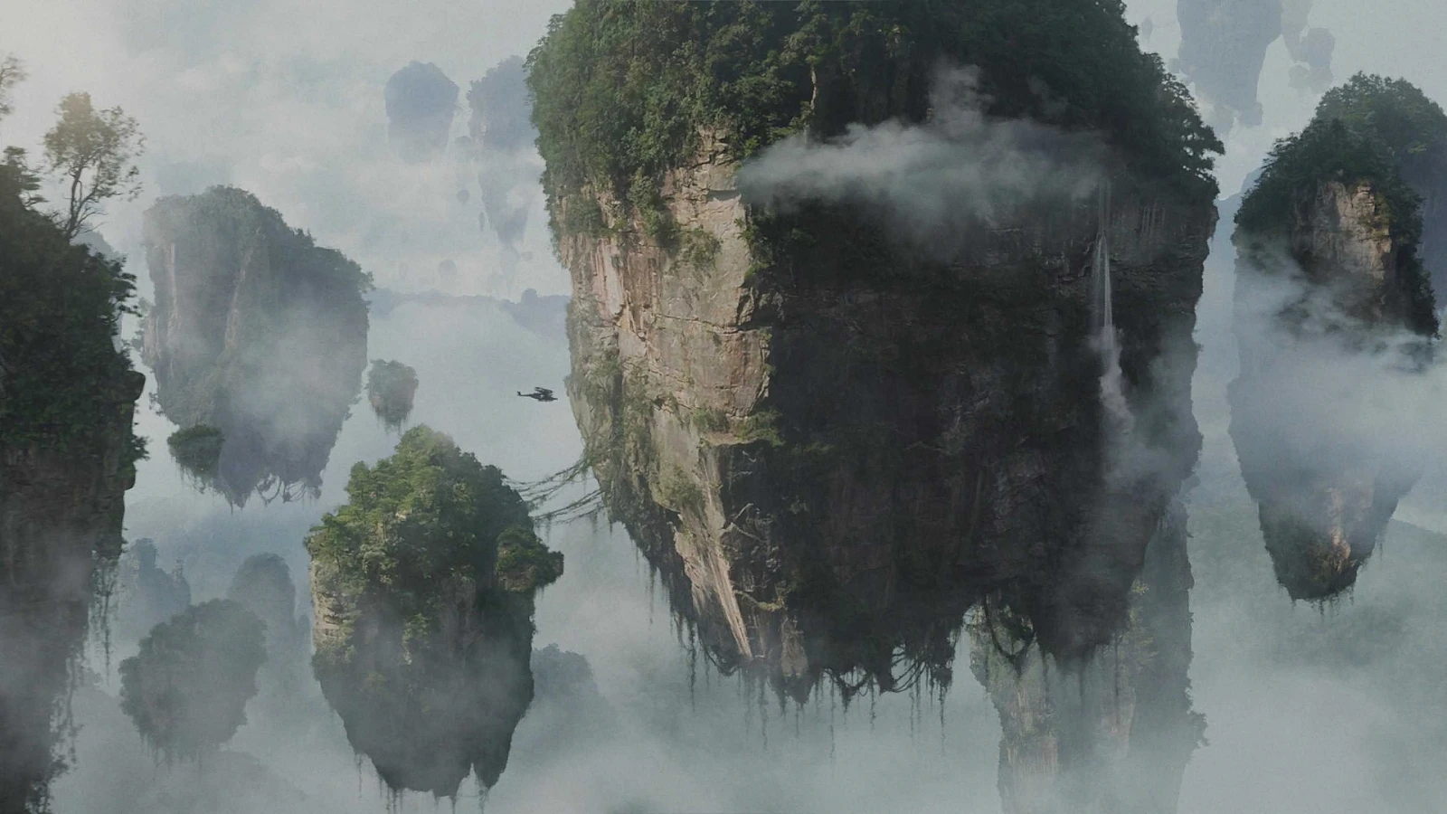  Floating mountain digital matte painting by Dusso 