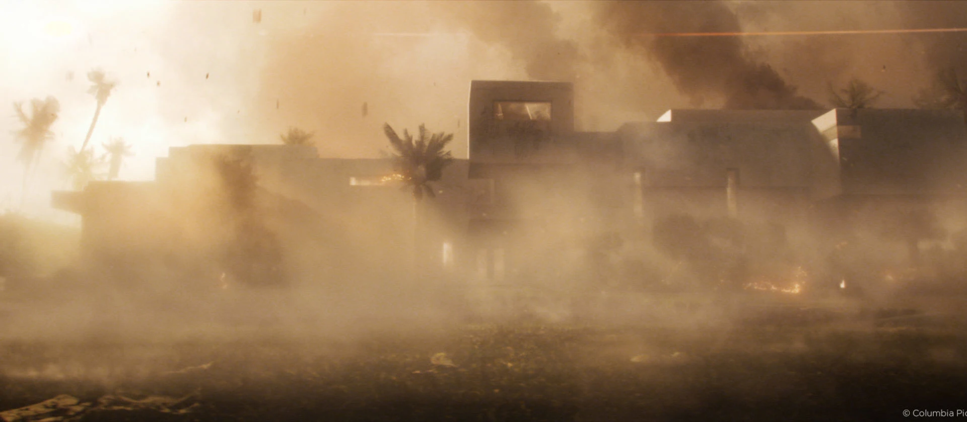 House in apocalyptic smog in This is the end Raynaut vfx